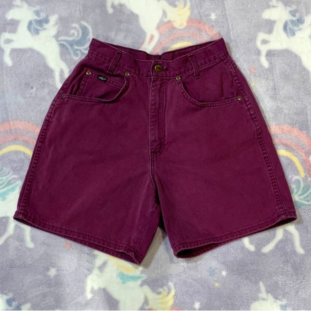 Vintage 80s 90s Purple High Waisted Mom Shorts